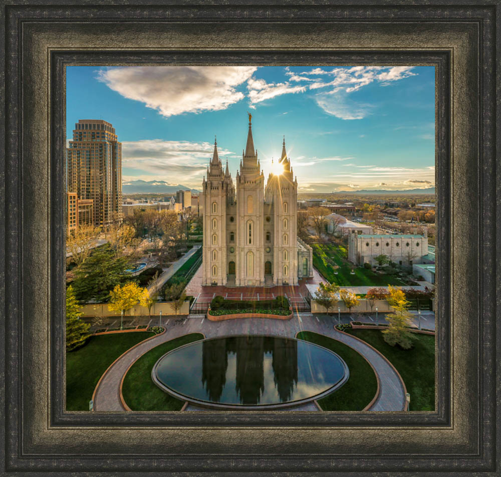 Salt Lake Temple - City Sunset