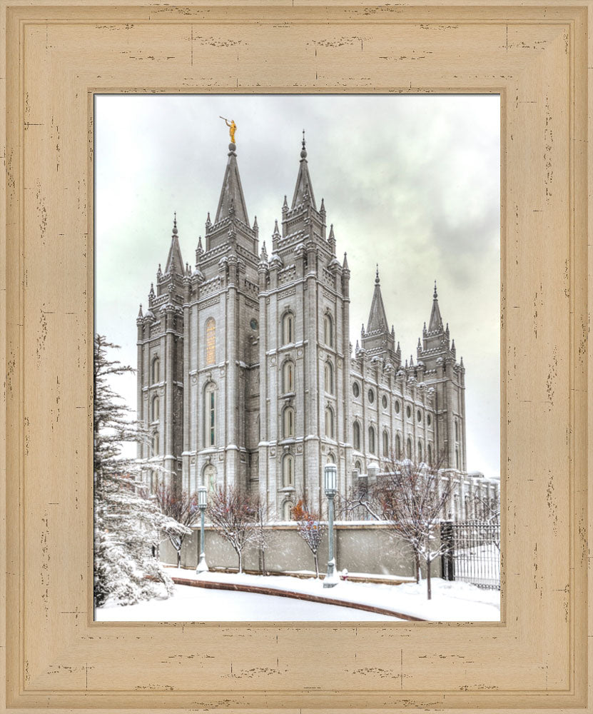 Salt Lake Temple - Snowy View by Kyle Woodbury