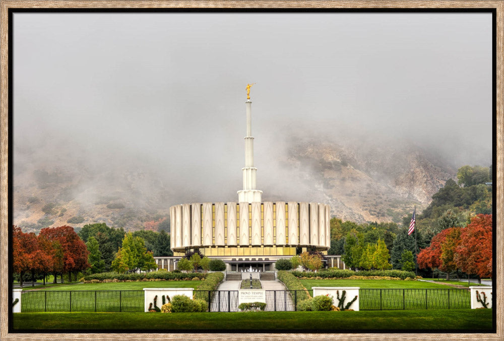 Provo Temple - Fall Fog