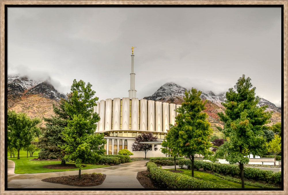 Provo Temple - Snowcapped Mountains