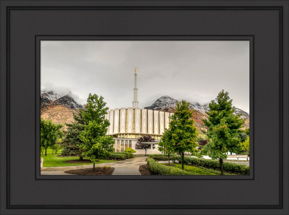 Provo Temple - Snowcapped Mountains