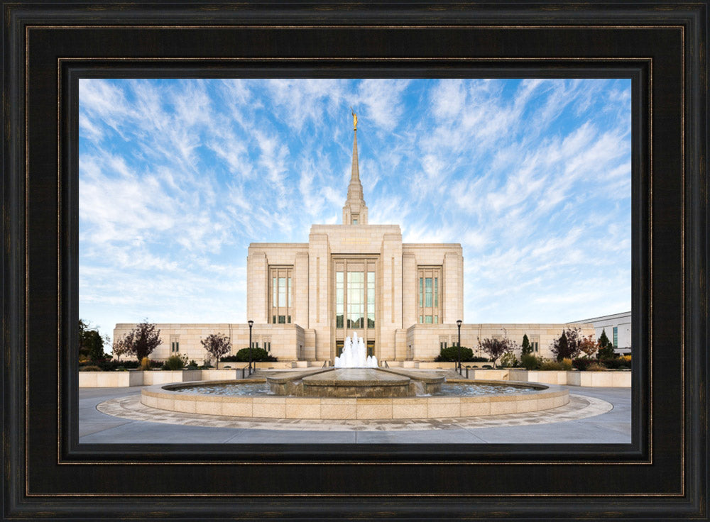 Ogden Utah Temple - East Fountain by Lance Bertola