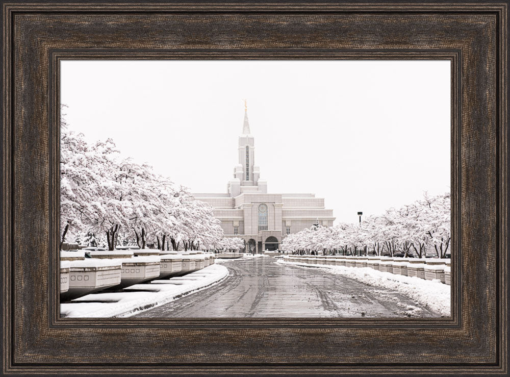 Bountiful Temple - In the Snow by Lance Bertola