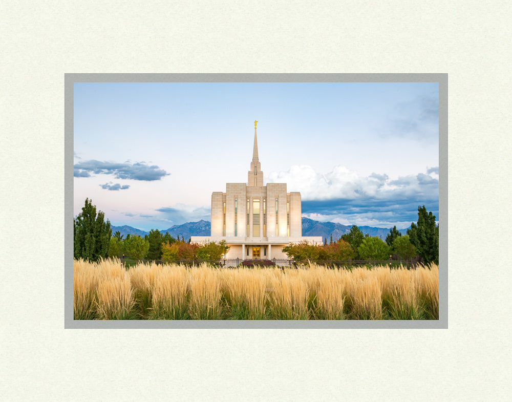 Oquirrh Mountain Utah Temple - Fall Colors by Lance Bertola