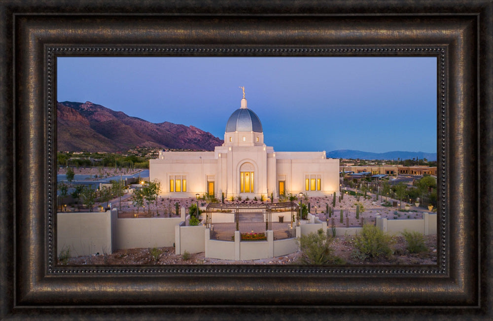 Tucson Arizona Temple - Blue Hour by Lance Bertola