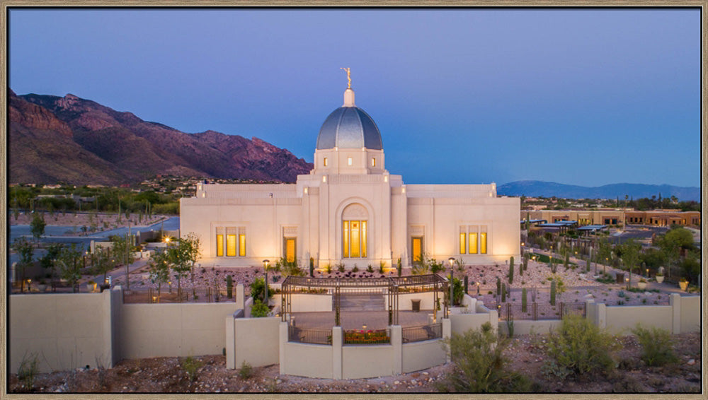 Tucson Arizona Temple - Blue Hour by Lance Bertola