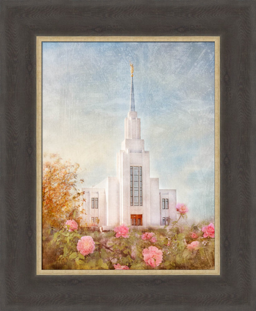 Twin Falls Temple - Autumn Blessings by Mandy Jane Williams
