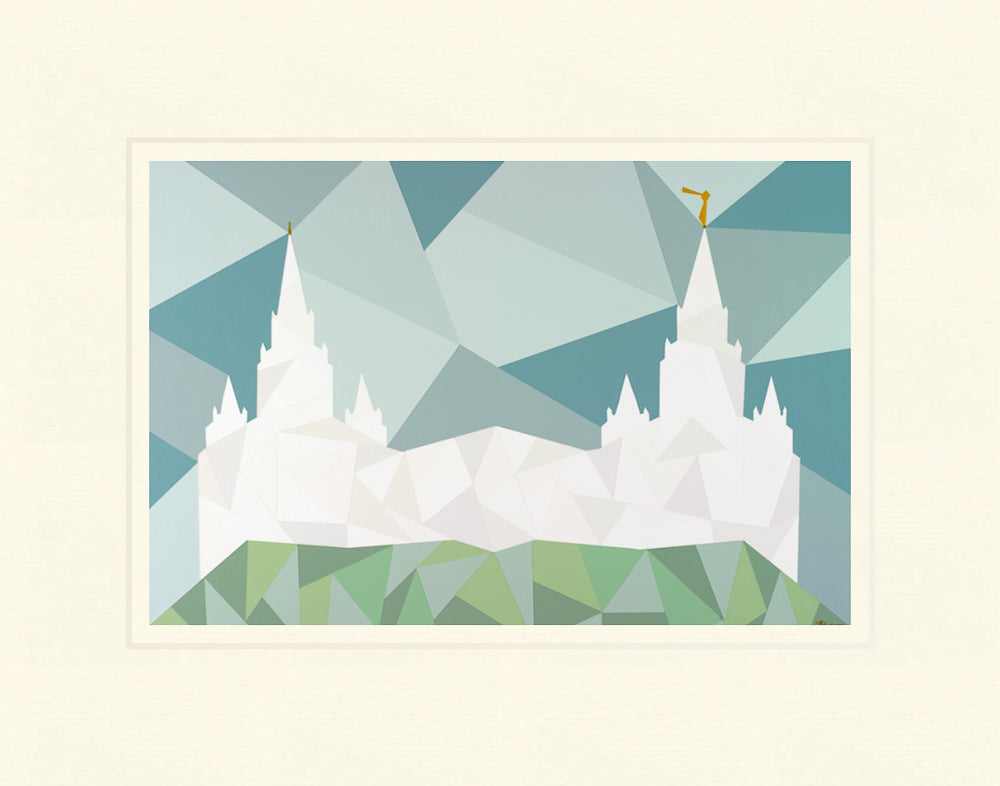 San Diego California Temple - Geometric by Madison Wardle