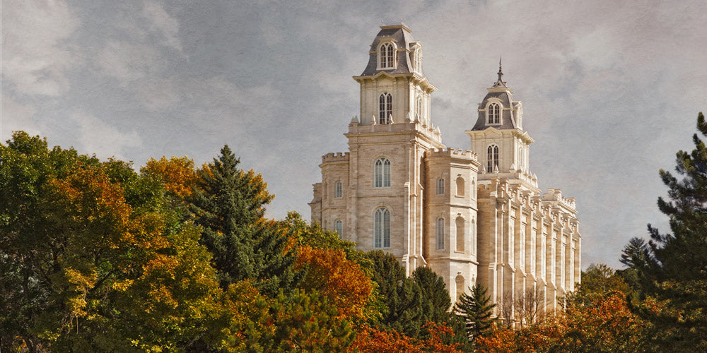 Manti Temple - Fall Trees