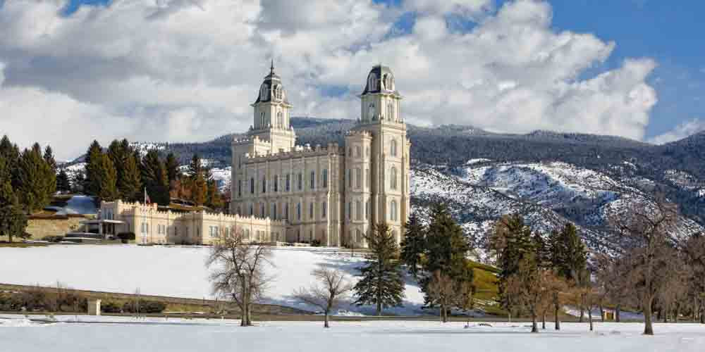 Manti Temple - Snow Panoramic