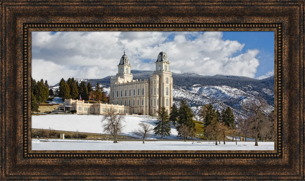 Manti Temple - Snow Panoramic