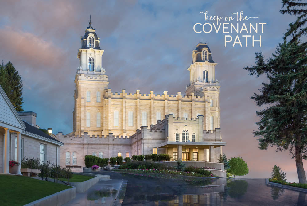 Manti Temple - Covenant Path 12x18 repositionable poster