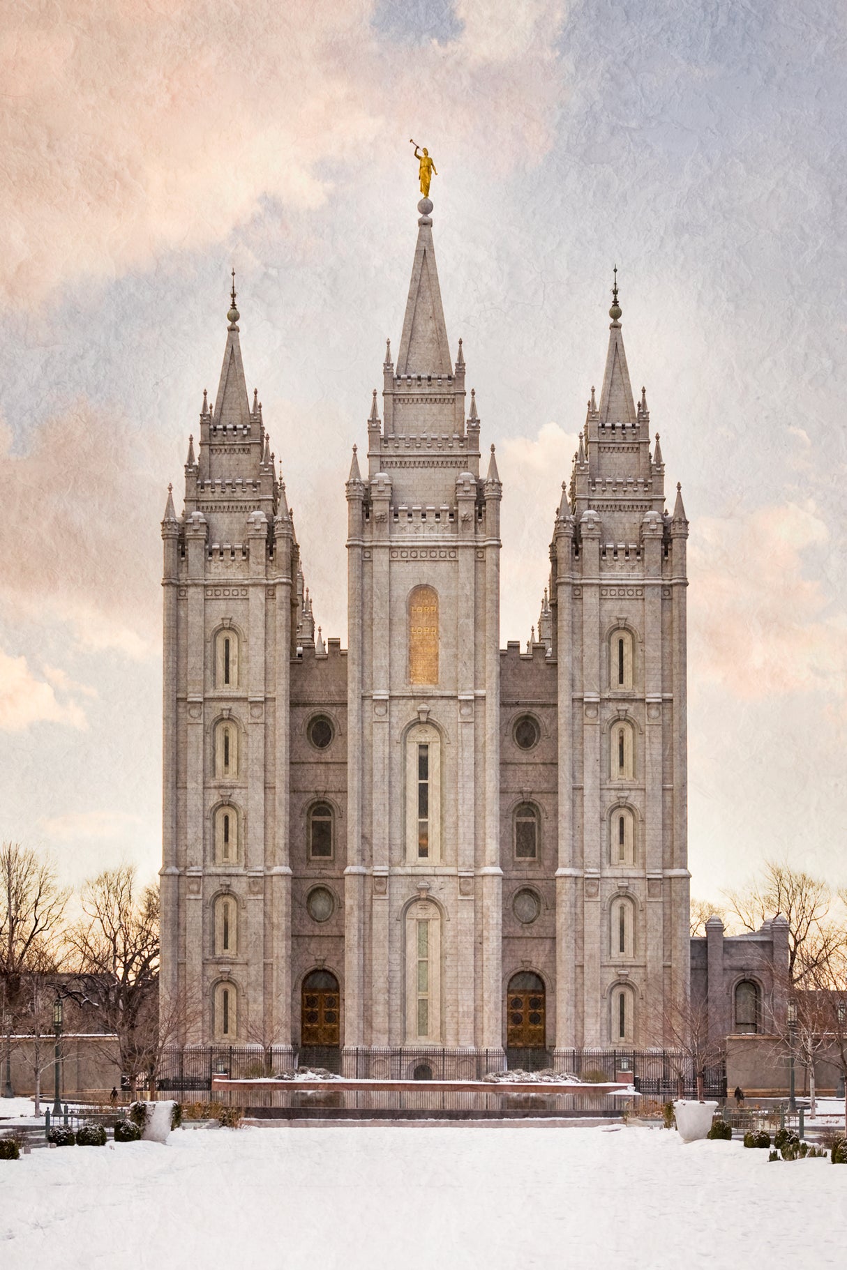 Salt Lake Temple - Textured Snow