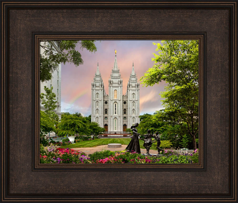 Salt Lake Temple - Spring Statue