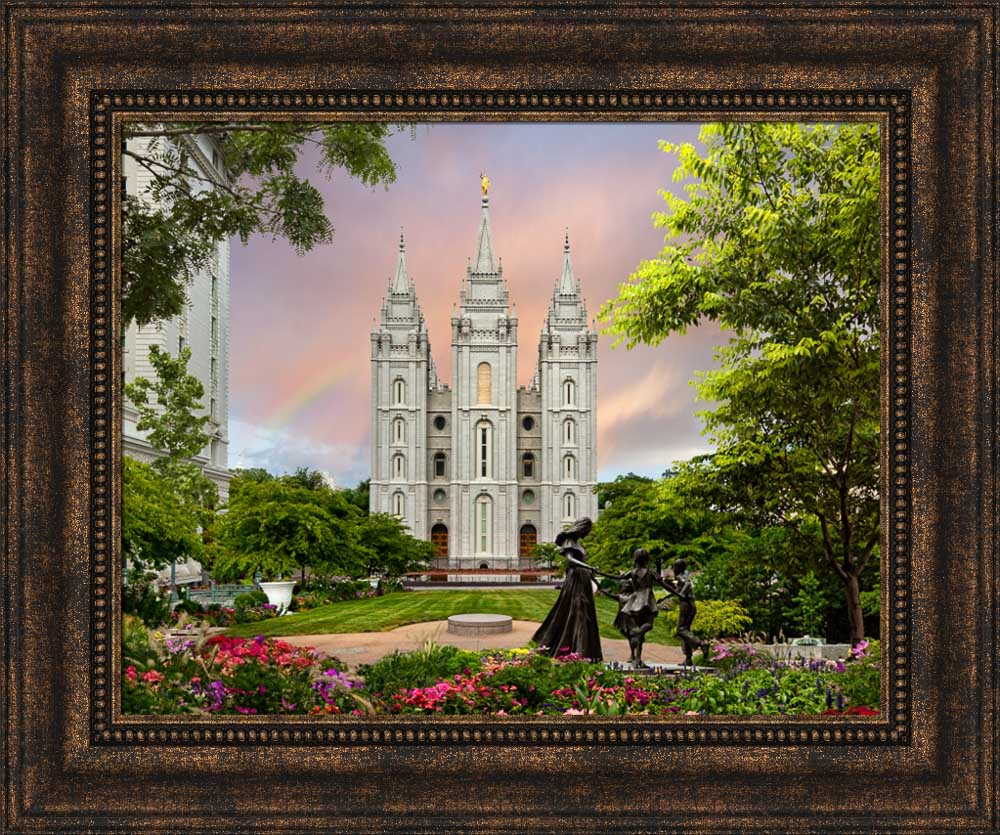 Salt Lake Temple - Spring Statue