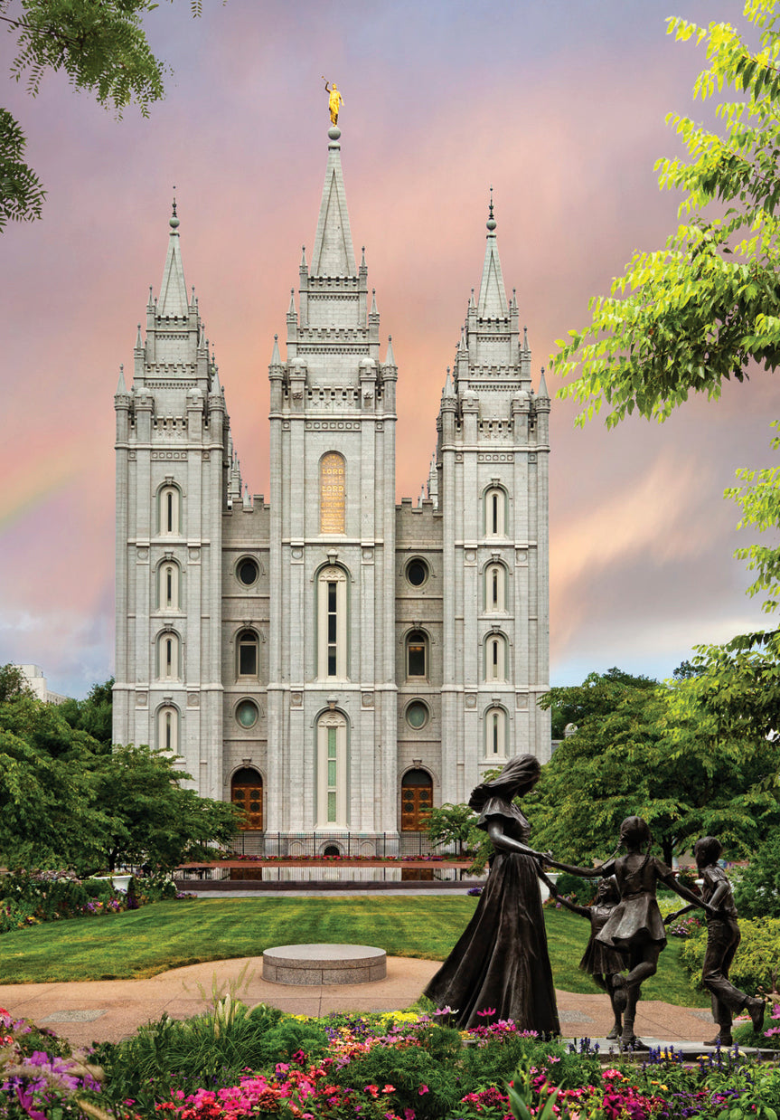 Salt Lake Temple Rainbow minicard
