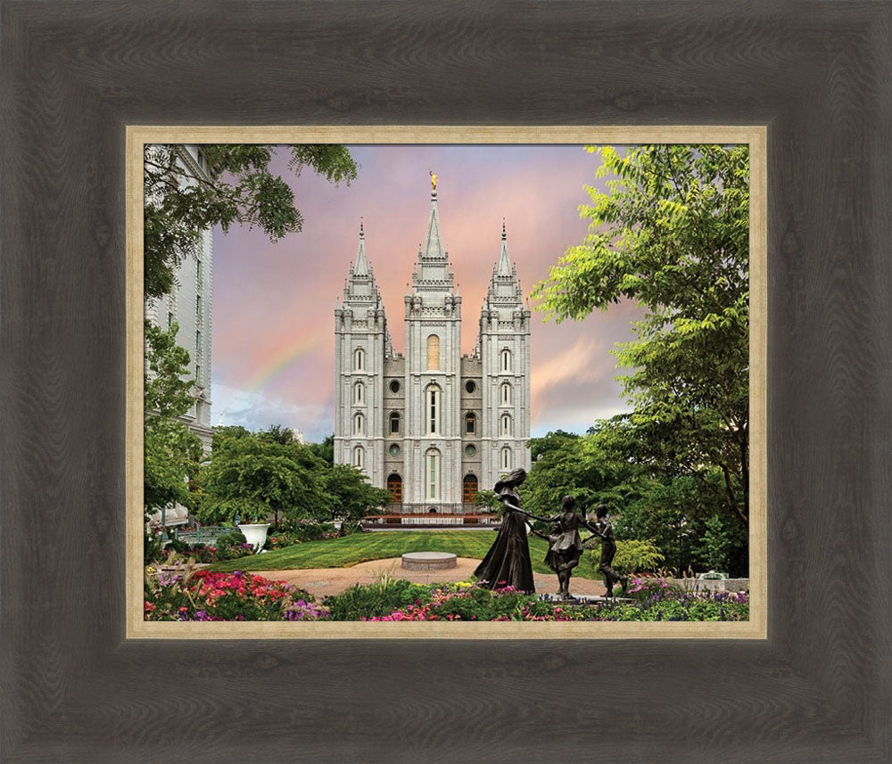 Salt Lake Temple - Spring Statue