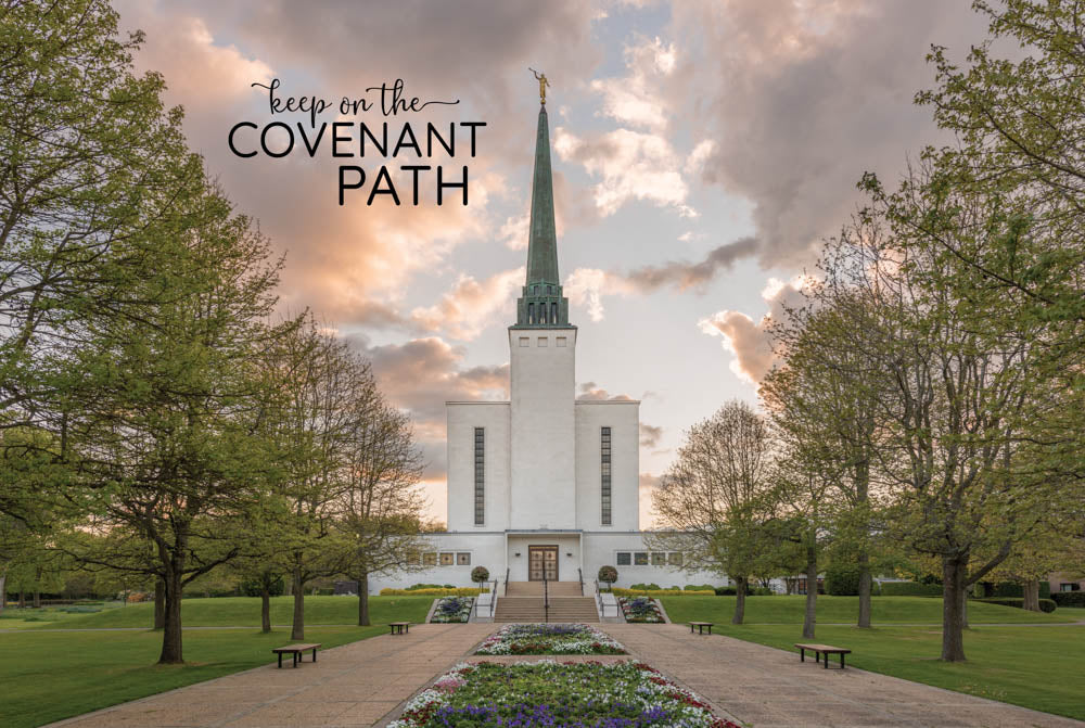 London Temple - Garden View 12x18 repositionable poster