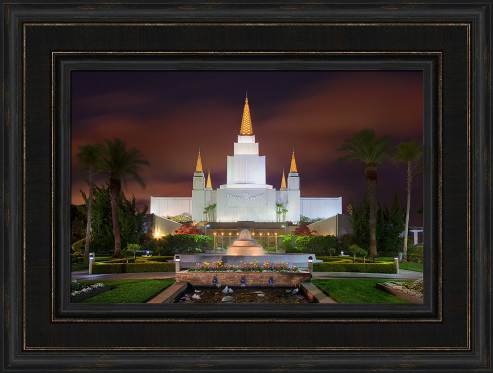 Oakland Temple - Red Sky