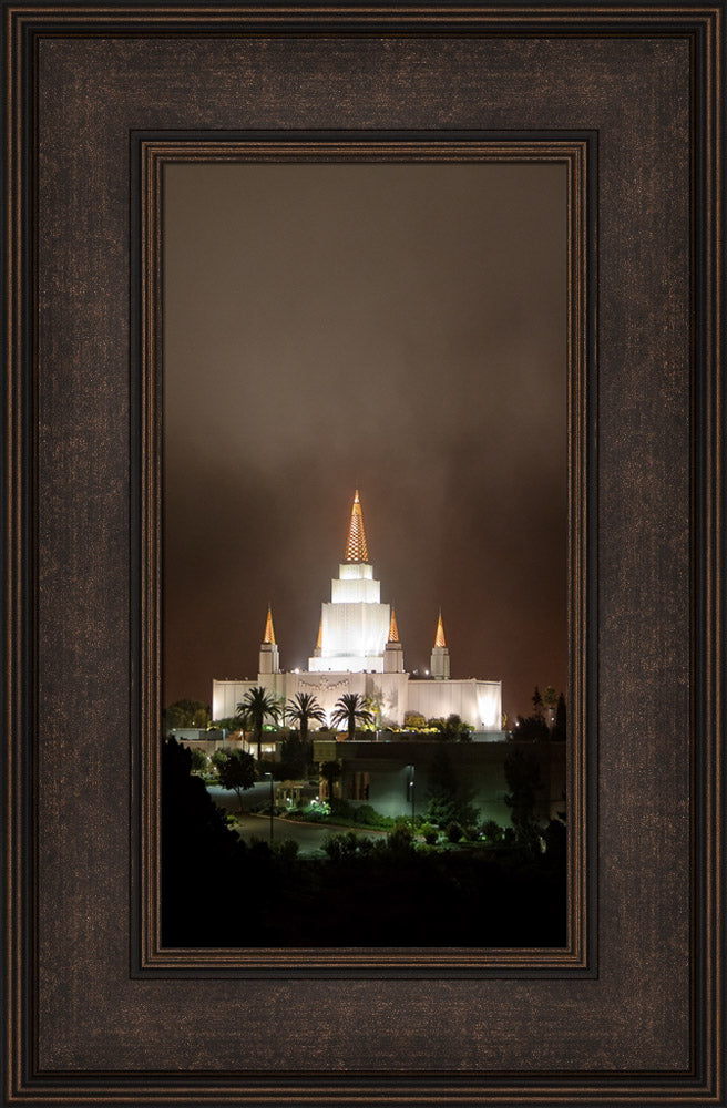 Oakland Temple - Night Fog