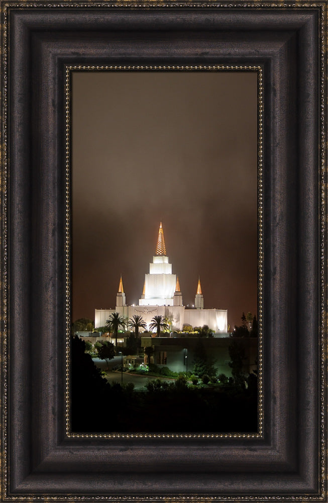 Oakland Temple - Night Fog
