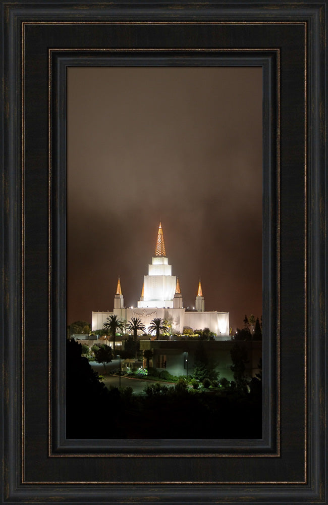 Oakland Temple - Night Fog