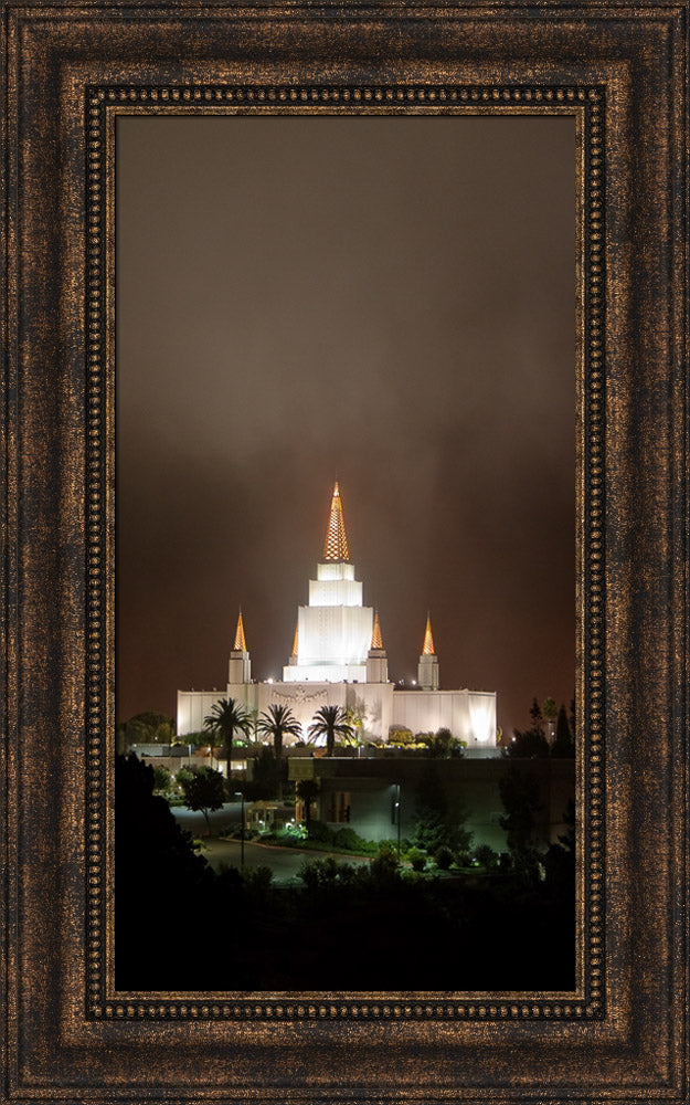 Oakland Temple - Night Fog
