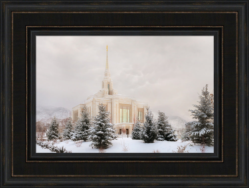 Ogden Temple - Winter Clouds by Robert A Boyd