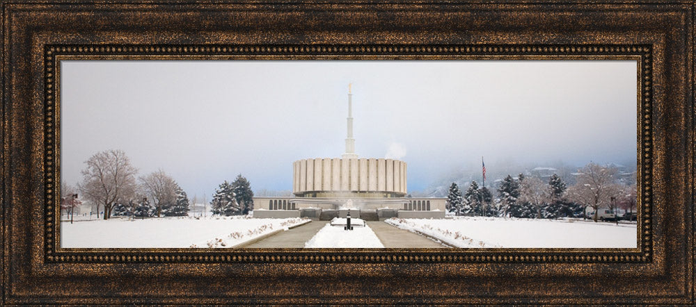 Provo Temple - Fog Panoramic