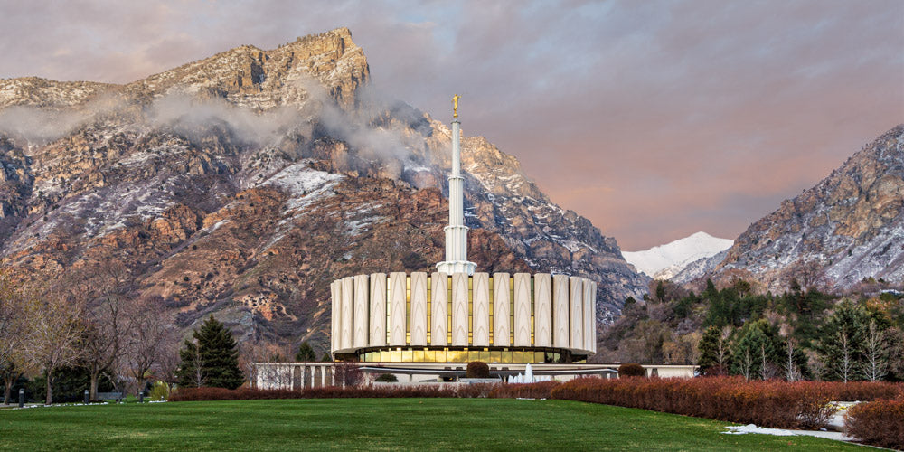 Provo Temple - Spring Snow