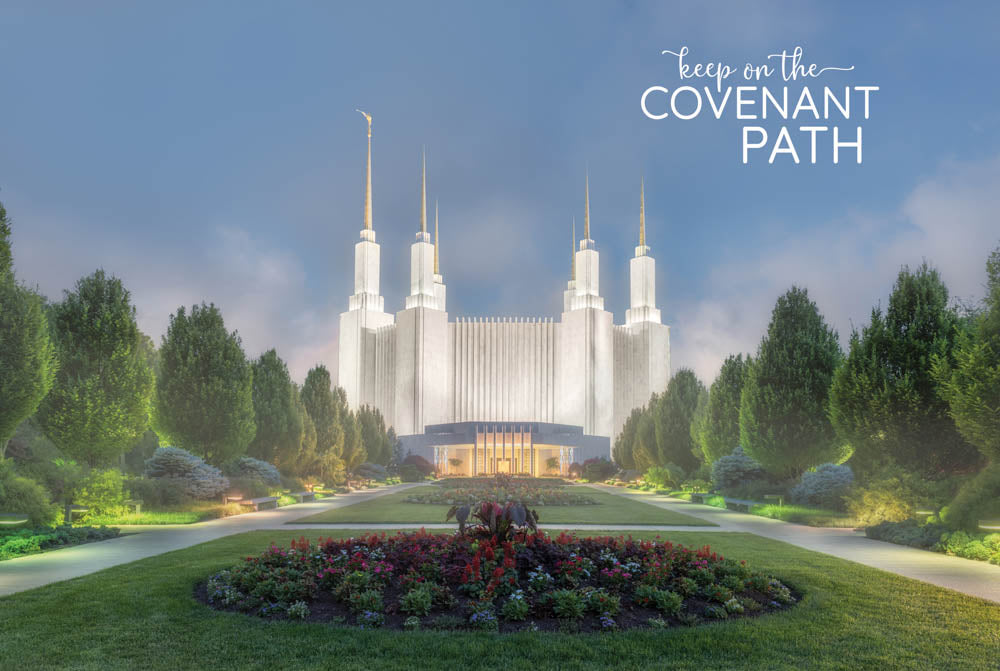 Washington DC Temple - Evening Mist 12x18 repositionable poster