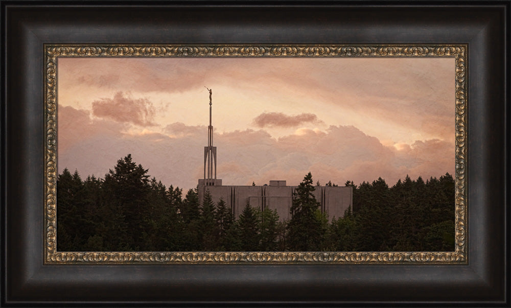 Seattle Temple - Sunset Panoramic
