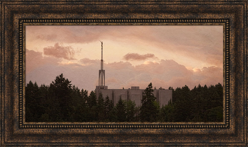 Seattle Temple - Sunset Panoramic