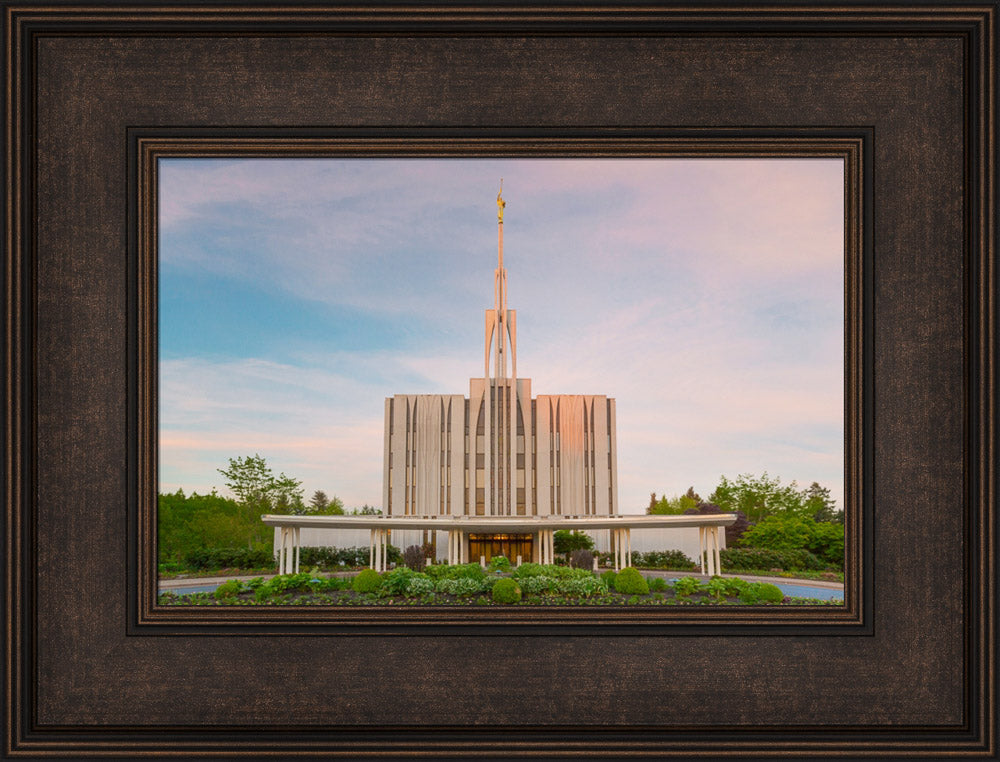 Seattle Temple - Spring Sunset