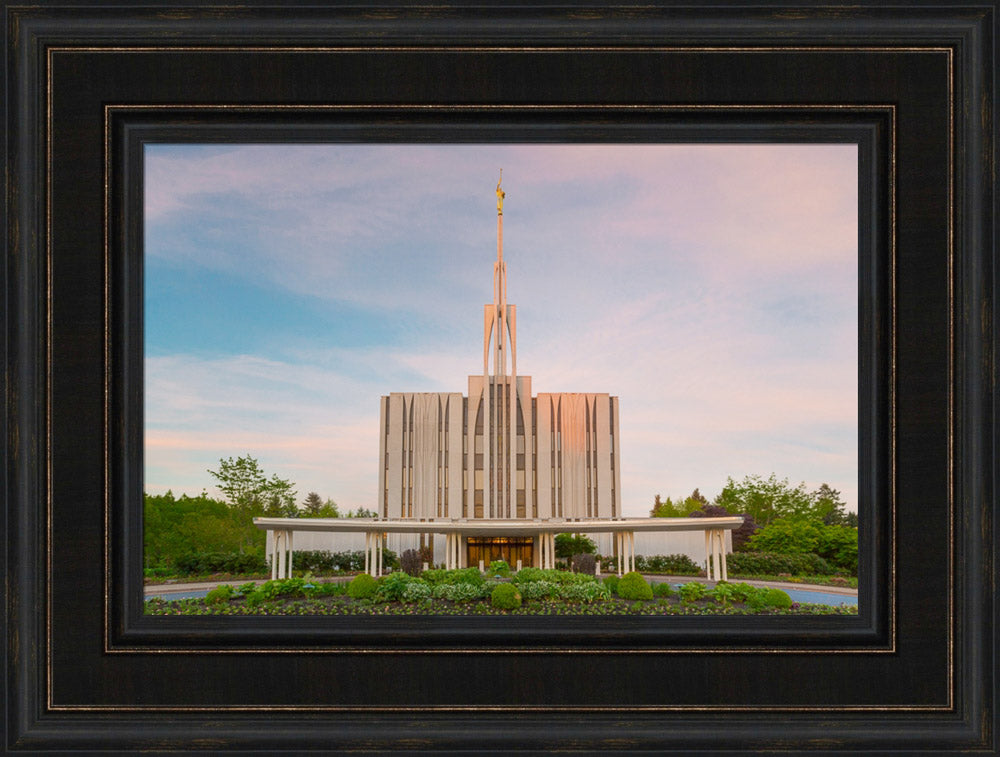 Seattle Temple - Spring Sunset