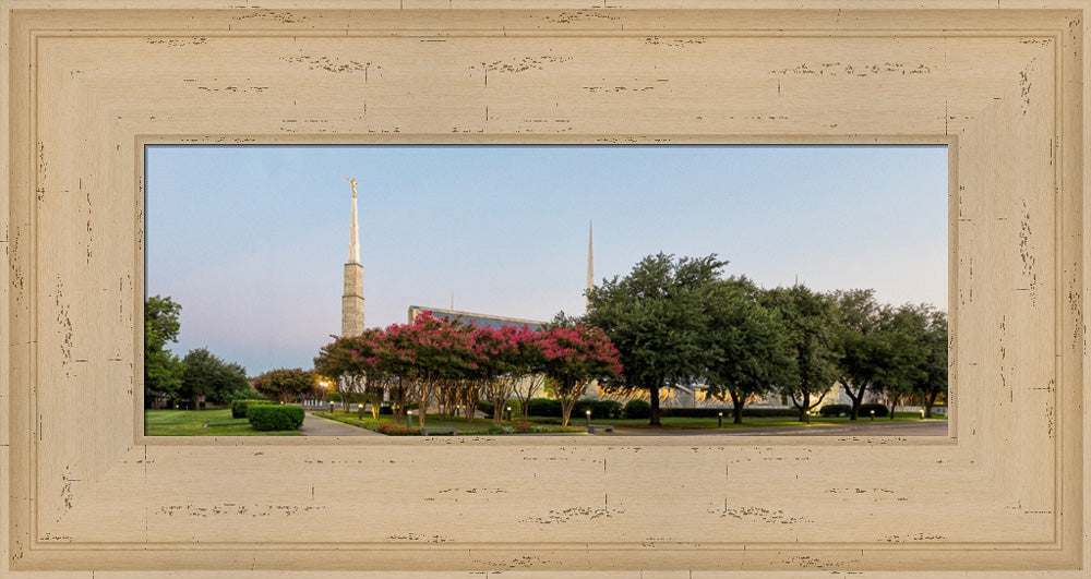 Dallas Temple - Panoramic Trees by Robert A Boyd