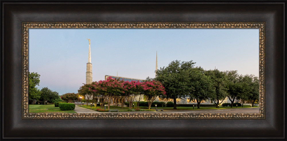 Dallas Temple - Panoramic Trees by Robert A Boyd