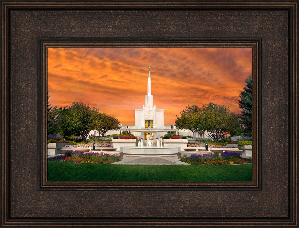 Denver Temple - Orange Sky