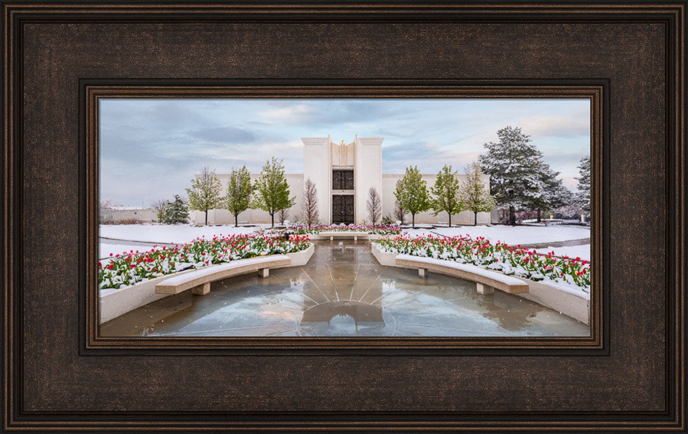 Denver Temple - Spring Snowstorm