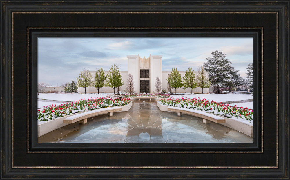 Denver Temple - Spring Snowstorm