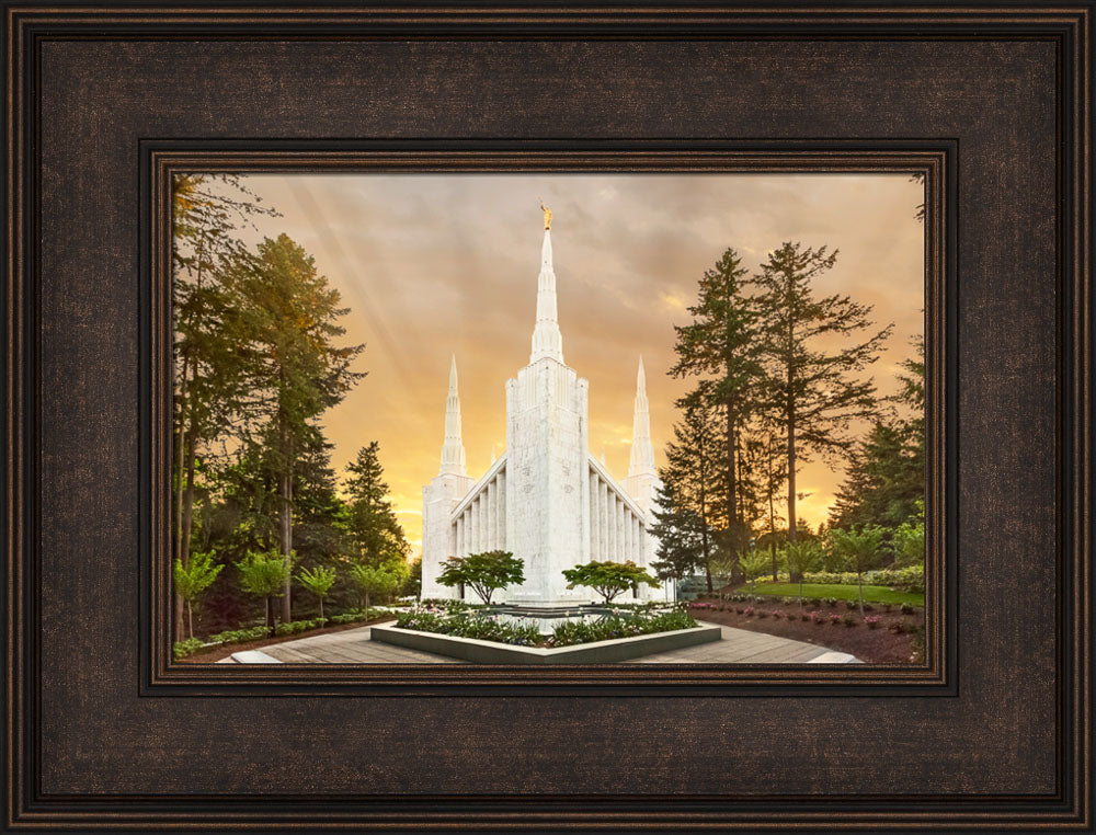 Portland Temple - Evening Glow