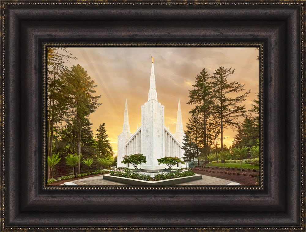 Portland Temple - Evening Glow