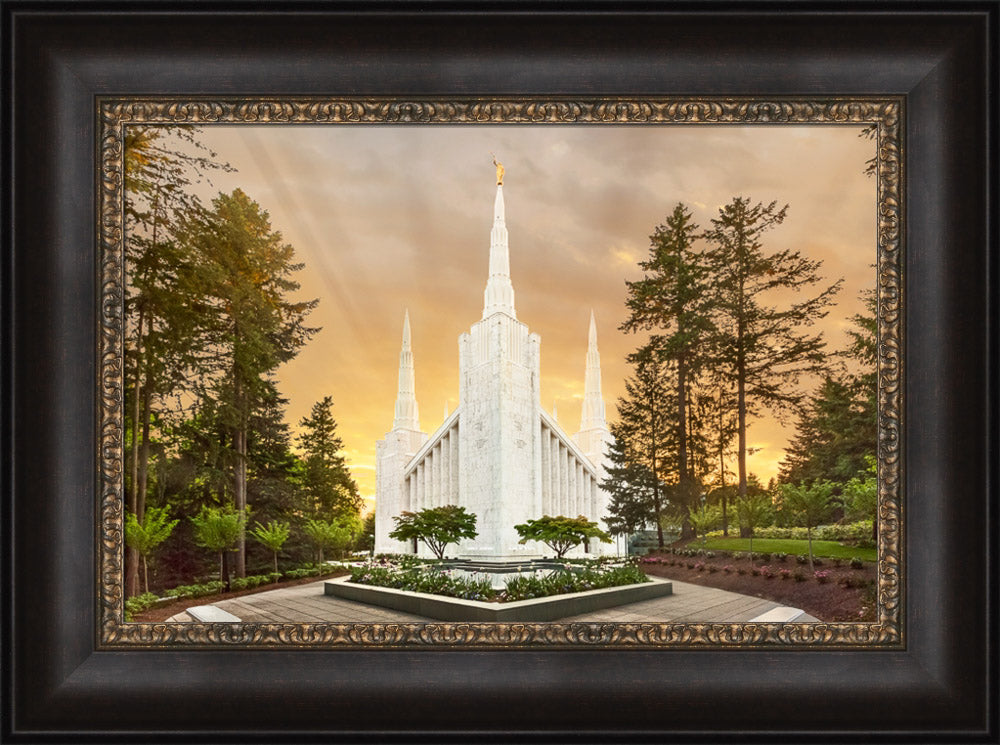 Portland Temple - Evening Glow
