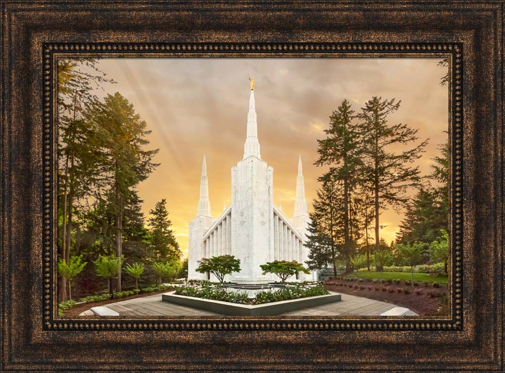 Portland Temple - Evening Glow
