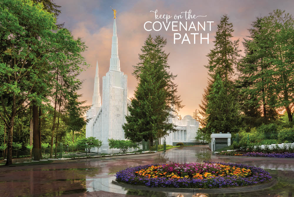 Portland Temple - Covenant Path 12x18 repositionable poster