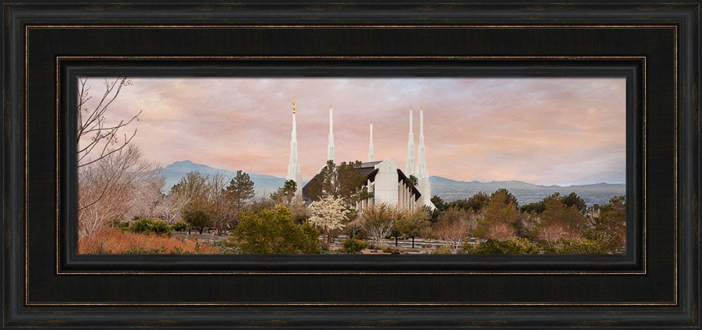 Las Vegas Temple - Sunset Wide Panoramic