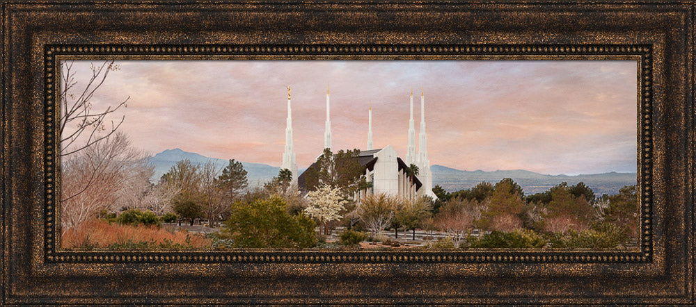Las Vegas Temple - Sunset Wide Panoramic
