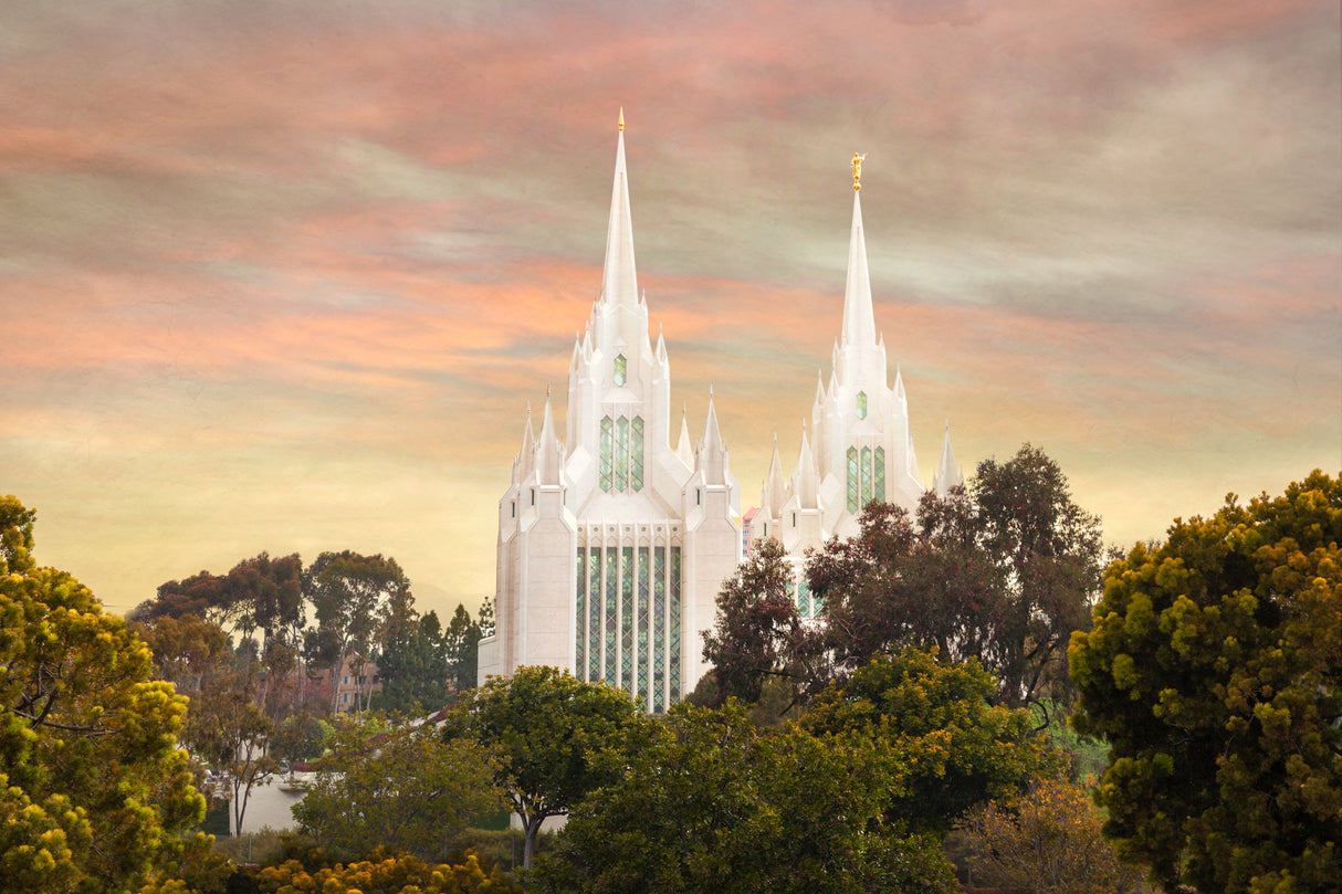 San Diego Temple - Yellow Skies