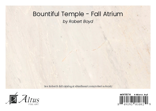 Bountiful Temple - Fall Atrium by Robert A Boyd