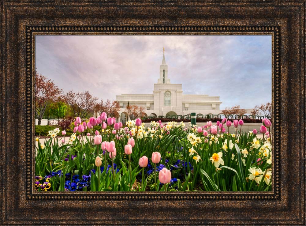 Bountiful Temple - Pink and Yellow Tulips